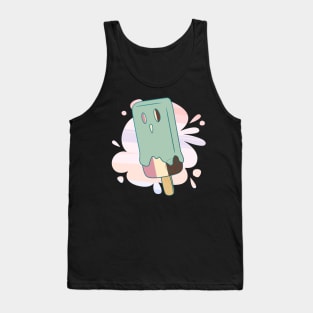 Pastel Goth Ghost Ice Cream square shape Tank Top